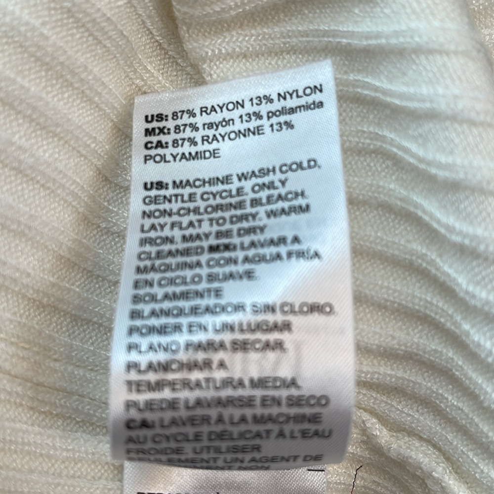 WHBM ECRU RUFFLE ONE-SHOULDER TOP - Picture 9 of 9